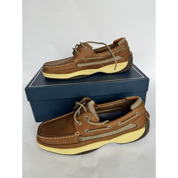 Sperry Top-Sider Lanyard  2-Eye Men's Boat Shoe, 9 - Tan - Picture 1 of 7